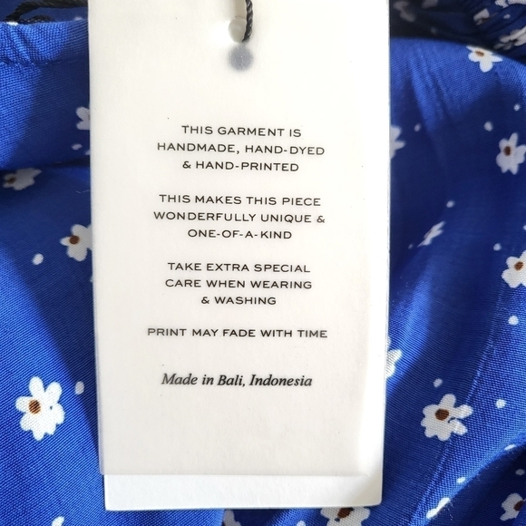 Faithfull The Brand Jean Marie Betina Floral Print Cobalt Blue Midi Dress NWT - Picture 17 of 17
